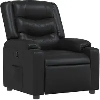 vidaXL Fauteuil relax noir similicuir
