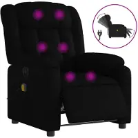 vidaXL Fauteuil de massage électrique noir similicuir