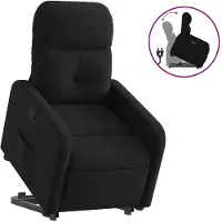 vidaXL Fauteuil relax avec releveur Noir Tissu