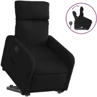 vidaXL Fauteuil relax avec releveur Noir Tissu