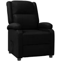 vidaXL Fauteuil relax noir similicuir