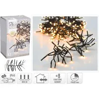 Koopman International Illumination de Noël 576 LED - blanc chaud - 4 mètres