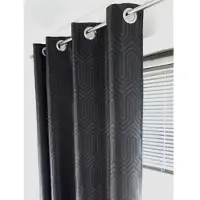 DecoByZorlu Rideaux, stores IKYO - Noir - 140x270 cm