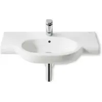 Roca Meridian - Lavabo 850x460 mm, avec trop-plein, trou pour robinet, blanc A32724D000