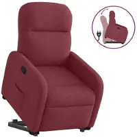 vidaXL Fauteuil relax avec releveur vin rouge Tissu