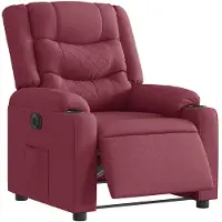vidaXL Fauteuil relax électrique vin rouge tissu