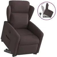 vidaXL Fauteuil relax avec releveur Tissu marron foncé