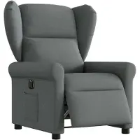 vidaXL Fauteuil relax électrique gris foncé Tissu