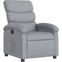 vidaXL Fauteuil relax de massage, tissu gris clair