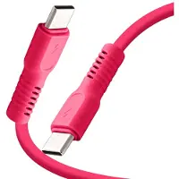 Forever , câble USB-C 3A Sync 60W 1,8 m, câble de chargement rapide flexible et robuste, rouge
