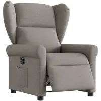 vidaXL Fauteuil relax électrique Tissu Taupe
