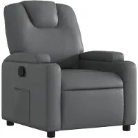 vidaXL Fauteuil relax gris similicuir