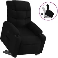 vidaXL Fauteuil relax avec releveur Noir Tissu
