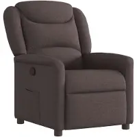 vidaXL Fauteuil relax brun foncé Tissu