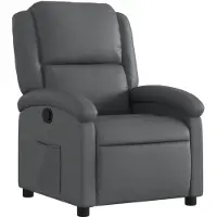 vidaXL Fauteuil relax gris similicuir