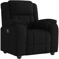 vidaXL Fauteuil relax noir tissu