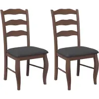 vidaXL Chaises de salle à manger avec coussins 2 pcs. Marron Bois massif Hévéa