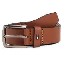 Tommy Hilfiger Ceinture 'Denton Enamel Flag' marron