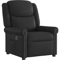 vidaXL Fauteuil Relax Noir Brillant Similicuir