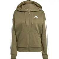 Adidas Essentials 3 Stripes Fleece Full Zip Sweatshirt Vert M / Regular Femme