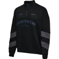 Hummel Hmloversized Halfzip Sw - noir/ébène, taille : XS