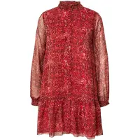 Pepe Jeans pour femme. PL9537711 Robe Mimi rouge (L), Casuel, Polyester, Manche longue