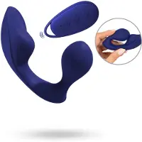 Sweet Smile SMILE - vibromasseur anal et pour culotte avec télécommande (bleu)