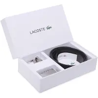 Lacoste Ceinture Elegance Homme Noir/Marron