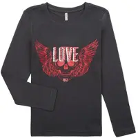 ONLY T-shirt enfant KOGTENNA FIT L/S BOX TOP CS filles - Noir - 10 ans