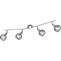 REALITY IMPORT Spot BREST chromé 4xE14x28W, verre, dimensions : 20x85x9 cm, IP20, RL