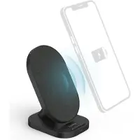 Hama 10w Qi-fc10s-fabric Wireless Charger Argenté