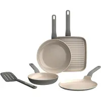 Berghoff Set de poêles LEO Set de poêles à frire avec spatule 5pcs HOMLA