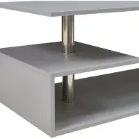 En.casa Table basse 'Haarlem' Table de salon 90 x 50 x 41 cm gris clair