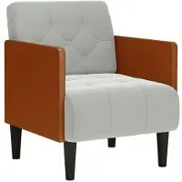 vidaXL Fauteuil avec accoudoirs gris clair 55 cm velours