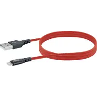 Schwaiger LPRO410501 USB-Kabel 2.0 St. A->Apple Lightning 1,20m rot
