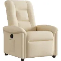 vidaXL Fauteuil relax Tissu Crème