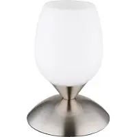 Globo Lampe de table Kuwaita nickel avec verre blanc