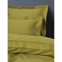 L'essentiel Maison , Elegant - Green, Vert, Ensemble housse de couette en satin King (FR), 100 % satin de coton, 240 x 220 cm