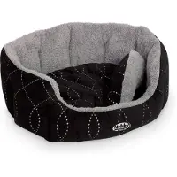 Nobby Lit confort ovale "CENO" L x l x H : 65 x 57 x 22 cm noir / gris