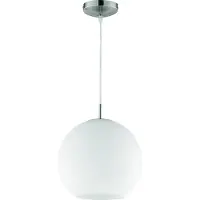 RL Suspension MOON argent-blanc 1xE27x60W en verre, dimensions : 150x30x30 cm, IP20,