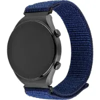 FIXED Bracelet sport en nylon à attache rapide 22 mm pour smartwatch, bleu foncé (22 mm, Nylon), Sangles de montre, Bleu