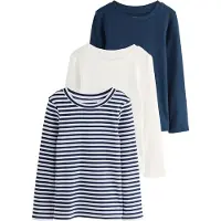 Next T-Shirt bleu marine / blanc / blanc cassé