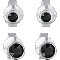 Elli Boucles d'oreilles 'Kristall' noir / argent