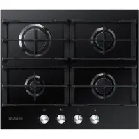 Samsung Table de cuisson à gaz encastrable 4 feux NA64H3010AK Verre noir
