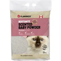 Flamingo Litière Pour Chat En Bentonite Avec Talc 12kg