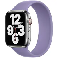 Apple Bracelet Boucle unique en Silicone pour Watch | 44/45/46/49 mm - Taille 7 - English Lavender