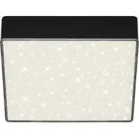 Briloner Plafonnier LED LEUCHTEN FLAME STAR, 11 W, 1000 lm, IP20, noir, métal-plastique, 15,7 x 15,7 x 3,6 cm