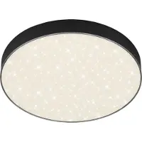 Briloner Plafonnier LED LEUCHTEN FLAME STAR, 21 W, 2000 lm, IP20, noir, métal-plastique, Ø 28,7 cm