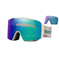 Oakley - Masque de ski avec 2 écrans - Line Miner Pro M Jamie Anderson Signature Prizm Argon & Prizm Iced - Blanc