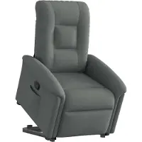 vidaXL Fauteuil relax releveur gris foncé Tissu